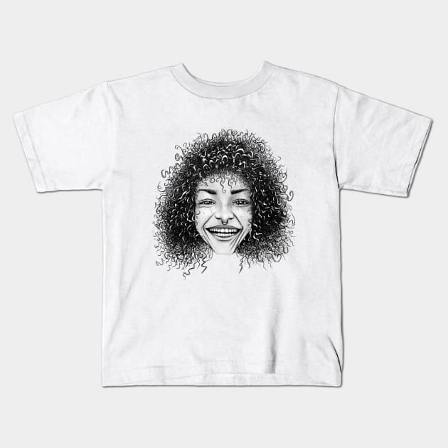 Curly Girl Kids T-Shirt by ilhnklv